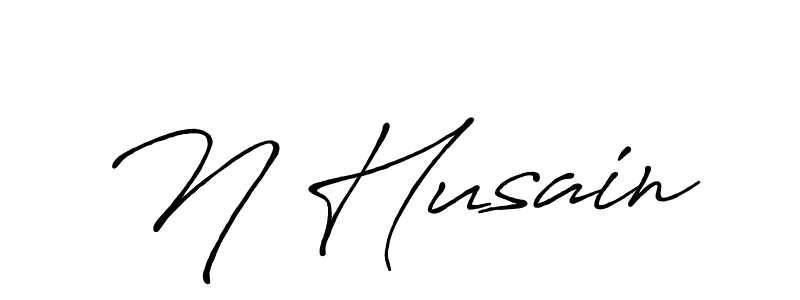 Also we have N Husain name is the best signature style. Create professional handwritten signature collection using Antro_Vectra_Bolder autograph style. N Husain signature style 7 images and pictures png