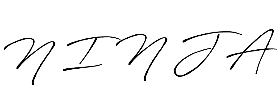 Make a beautiful signature design for name N I N J A. With this signature (Antro_Vectra_Bolder) style, you can create a handwritten signature for free. N I N J A signature style 7 images and pictures png