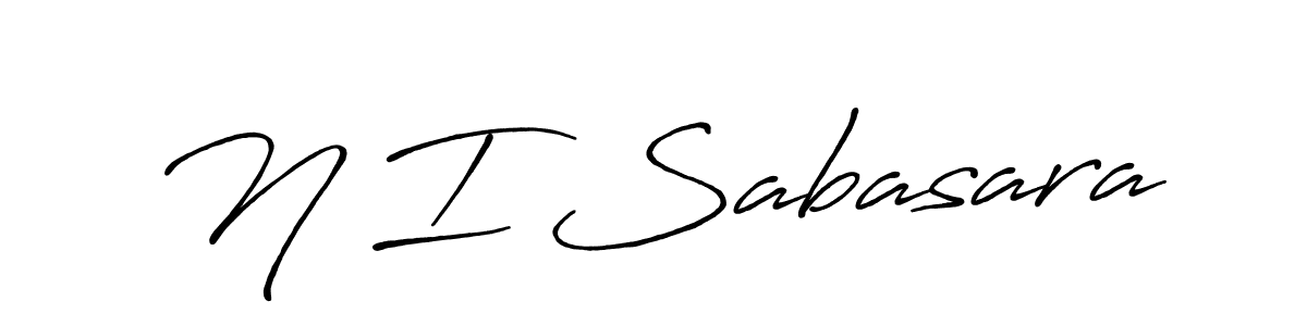 How to make N I Sabasara signature? Antro_Vectra_Bolder is a professional autograph style. Create handwritten signature for N I Sabasara name. N I Sabasara signature style 7 images and pictures png