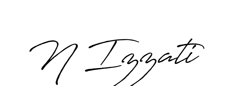 N Izzati stylish signature style. Best Handwritten Sign (Antro_Vectra_Bolder) for my name. Handwritten Signature Collection Ideas for my name N Izzati. N Izzati signature style 7 images and pictures png