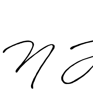 Design your own signature with our free online signature maker. With this signature software, you can create a handwritten (Antro_Vectra_Bolder) signature for name N J. N J signature style 7 images and pictures png