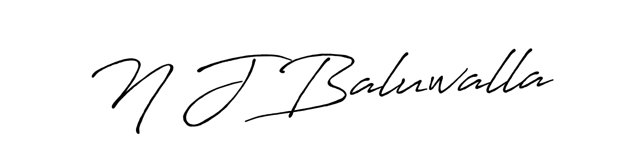 Also we have N J Baluwalla name is the best signature style. Create professional handwritten signature collection using Antro_Vectra_Bolder autograph style. N J Baluwalla signature style 7 images and pictures png