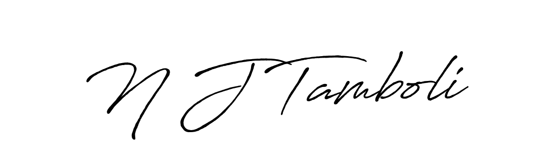 N J Tamboli stylish signature style. Best Handwritten Sign (Antro_Vectra_Bolder) for my name. Handwritten Signature Collection Ideas for my name N J Tamboli. N J Tamboli signature style 7 images and pictures png