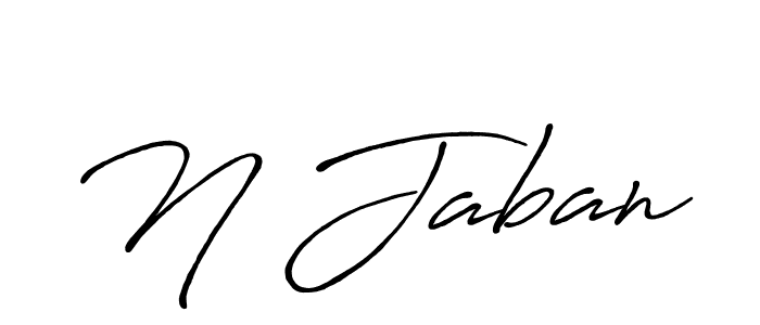 How to make N Jaban signature? Antro_Vectra_Bolder is a professional autograph style. Create handwritten signature for N Jaban name. N Jaban signature style 7 images and pictures png