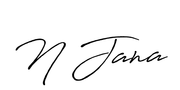 Make a beautiful signature design for name N Jana. With this signature (Antro_Vectra_Bolder) style, you can create a handwritten signature for free. N Jana signature style 7 images and pictures png