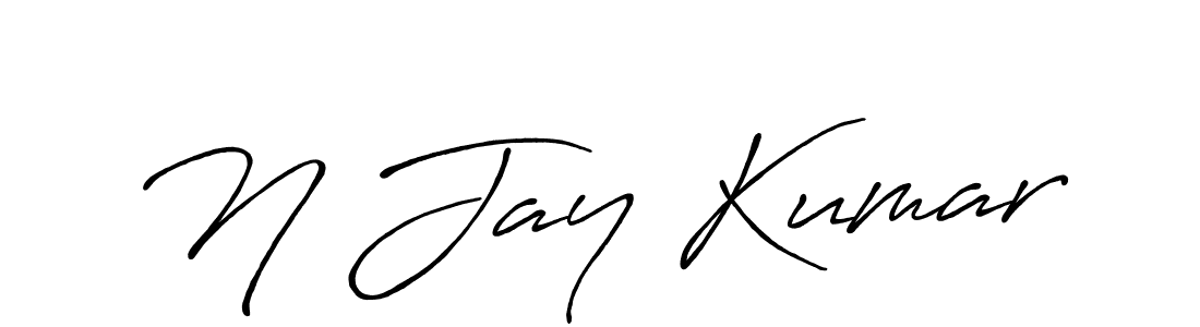 The best way (Antro_Vectra_Bolder) to make a short signature is to pick only two or three words in your name. The name N Jay Kumar include a total of six letters. For converting this name. N Jay Kumar signature style 7 images and pictures png