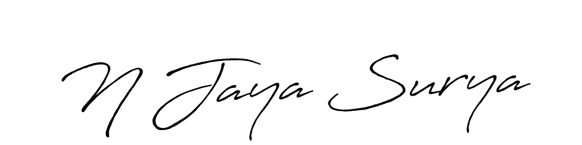 Use a signature maker to create a handwritten signature online. With this signature software, you can design (Antro_Vectra_Bolder) your own signature for name N Jaya Surya. N Jaya Surya signature style 7 images and pictures png