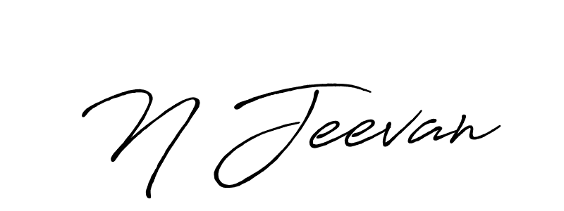 if you are searching for the best signature style for your name N Jeevan. so please give up your signature search. here we have designed multiple signature styles  using Antro_Vectra_Bolder. N Jeevan signature style 7 images and pictures png