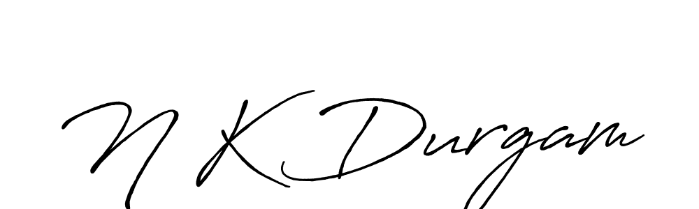 How to make N K Durgam name signature. Use Antro_Vectra_Bolder style for creating short signs online. This is the latest handwritten sign. N K Durgam signature style 7 images and pictures png