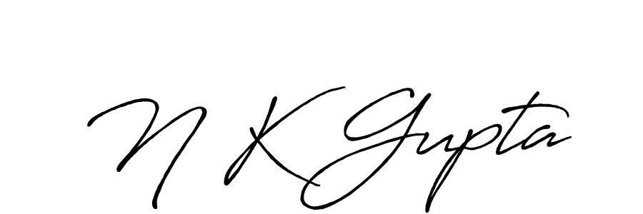 How to make N K Gupta name signature. Use Antro_Vectra_Bolder style for creating short signs online. This is the latest handwritten sign. N K Gupta signature style 7 images and pictures png