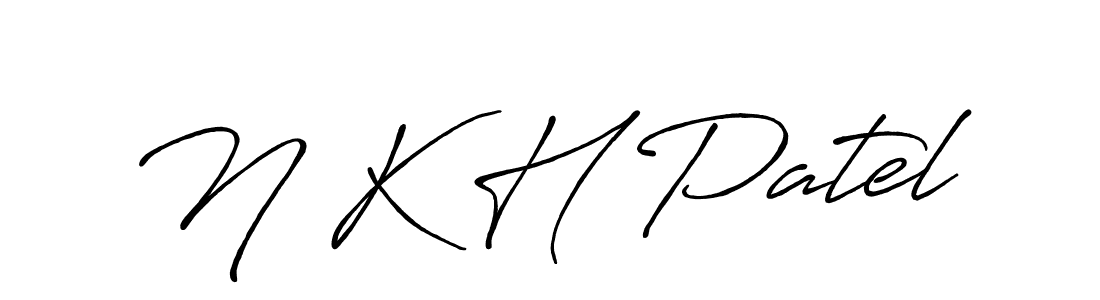 How to make N K H Patel signature? Antro_Vectra_Bolder is a professional autograph style. Create handwritten signature for N K H Patel name. N K H Patel signature style 7 images and pictures png