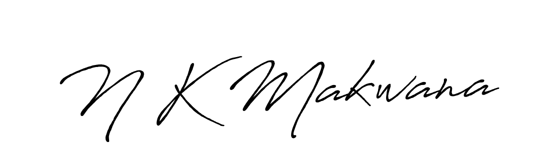 Design your own signature with our free online signature maker. With this signature software, you can create a handwritten (Antro_Vectra_Bolder) signature for name N K Makwana. N K Makwana signature style 7 images and pictures png