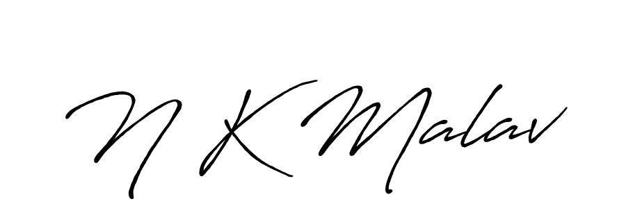 How to make N K Malav signature? Antro_Vectra_Bolder is a professional autograph style. Create handwritten signature for N K Malav name. N K Malav signature style 7 images and pictures png