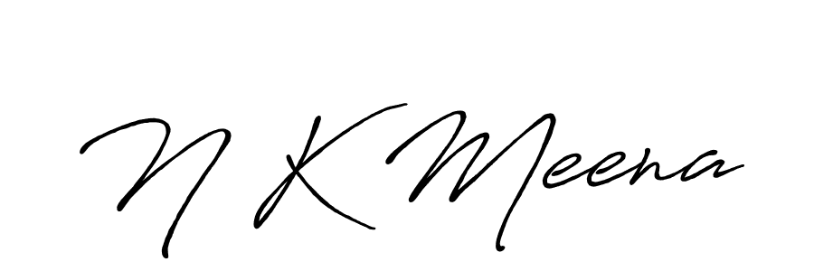 Design your own signature with our free online signature maker. With this signature software, you can create a handwritten (Antro_Vectra_Bolder) signature for name N K Meena. N K Meena signature style 7 images and pictures png