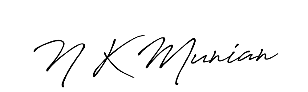 It looks lik you need a new signature style for name N K Munian. Design unique handwritten (Antro_Vectra_Bolder) signature with our free signature maker in just a few clicks. N K Munian signature style 7 images and pictures png