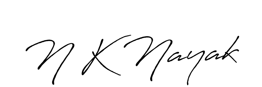 Use a signature maker to create a handwritten signature online. With this signature software, you can design (Antro_Vectra_Bolder) your own signature for name N K Nayak. N K Nayak signature style 7 images and pictures png
