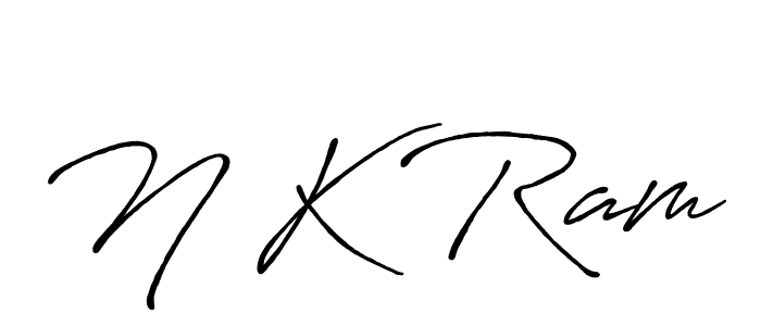 N K Ram stylish signature style. Best Handwritten Sign (Antro_Vectra_Bolder) for my name. Handwritten Signature Collection Ideas for my name N K Ram. N K Ram signature style 7 images and pictures png
