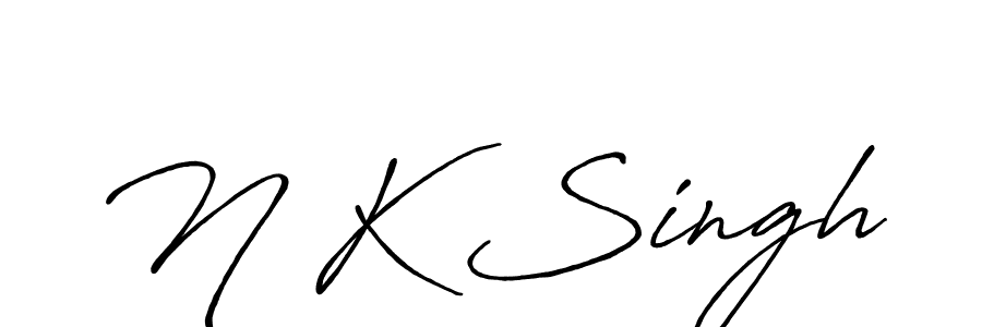 You should practise on your own different ways (Antro_Vectra_Bolder) to write your name (N K Singh) in signature. don't let someone else do it for you. N K Singh signature style 7 images and pictures png