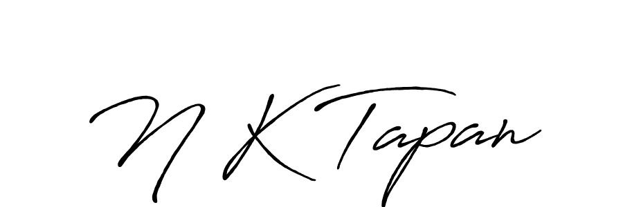 Use a signature maker to create a handwritten signature online. With this signature software, you can design (Antro_Vectra_Bolder) your own signature for name N K Tapan. N K Tapan signature style 7 images and pictures png