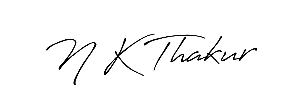 You should practise on your own different ways (Antro_Vectra_Bolder) to write your name (N K Thakur) in signature. don't let someone else do it for you. N K Thakur signature style 7 images and pictures png