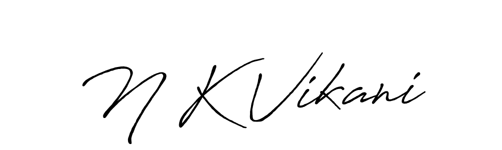 Design your own signature with our free online signature maker. With this signature software, you can create a handwritten (Antro_Vectra_Bolder) signature for name N K Vikani. N K Vikani signature style 7 images and pictures png