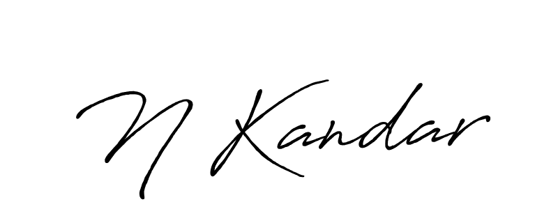 The best way (Antro_Vectra_Bolder) to make a short signature is to pick only two or three words in your name. The name N Kandar include a total of six letters. For converting this name. N Kandar signature style 7 images and pictures png