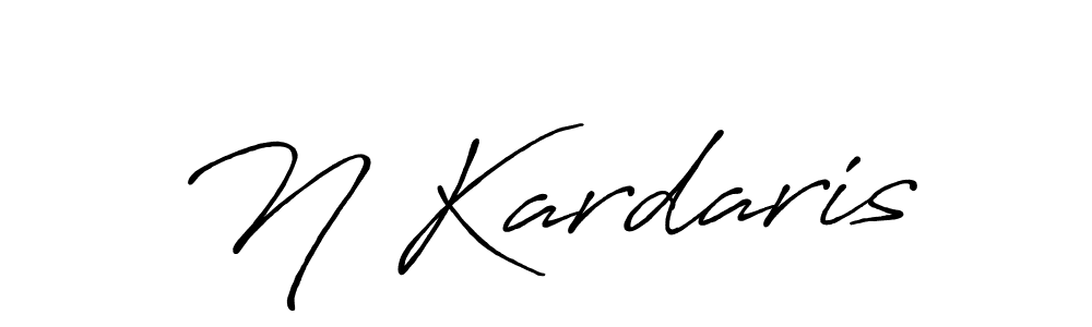 How to make N Kardaris name signature. Use Antro_Vectra_Bolder style for creating short signs online. This is the latest handwritten sign. N Kardaris signature style 7 images and pictures png