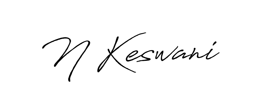 if you are searching for the best signature style for your name N Keswani. so please give up your signature search. here we have designed multiple signature styles  using Antro_Vectra_Bolder. N Keswani signature style 7 images and pictures png