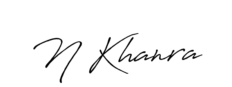 Create a beautiful signature design for name N Khanra. With this signature (Antro_Vectra_Bolder) fonts, you can make a handwritten signature for free. N Khanra signature style 7 images and pictures png