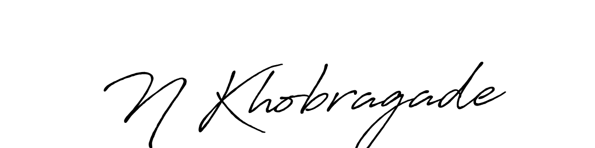 Design your own signature with our free online signature maker. With this signature software, you can create a handwritten (Antro_Vectra_Bolder) signature for name N Khobragade. N Khobragade signature style 7 images and pictures png