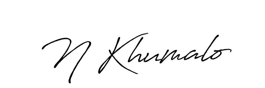 Also we have N Khumalo name is the best signature style. Create professional handwritten signature collection using Antro_Vectra_Bolder autograph style. N Khumalo signature style 7 images and pictures png
