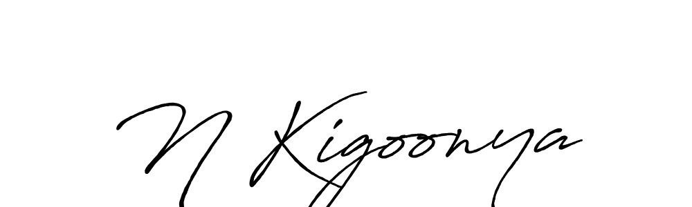 if you are searching for the best signature style for your name N Kigoonya. so please give up your signature search. here we have designed multiple signature styles  using Antro_Vectra_Bolder. N Kigoonya signature style 7 images and pictures png