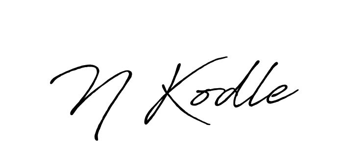 Create a beautiful signature design for name N Kodle. With this signature (Antro_Vectra_Bolder) fonts, you can make a handwritten signature for free. N Kodle signature style 7 images and pictures png