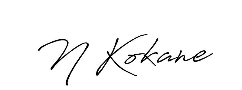 How to make N Kokane name signature. Use Antro_Vectra_Bolder style for creating short signs online. This is the latest handwritten sign. N Kokane signature style 7 images and pictures png