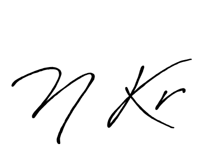 How to make N Kr signature? Antro_Vectra_Bolder is a professional autograph style. Create handwritten signature for N Kr name. N Kr signature style 7 images and pictures png