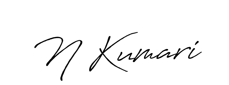 Create a beautiful signature design for name N Kumari. With this signature (Antro_Vectra_Bolder) fonts, you can make a handwritten signature for free. N Kumari signature style 7 images and pictures png