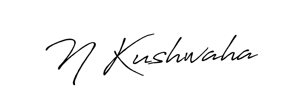 N Kushwaha stylish signature style. Best Handwritten Sign (Antro_Vectra_Bolder) for my name. Handwritten Signature Collection Ideas for my name N Kushwaha. N Kushwaha signature style 7 images and pictures png