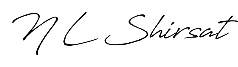 Make your name N L Shirsat memorable on every contract using Antro_Vectra_Bolder autograph style. Instant transparent background export available. N L Shirsat signature style 7 images and pictures png