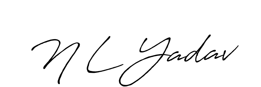 Antro_Vectra_Bolder is a professional signature style that is perfect for those who want to add a touch of class to their signature. It is also a great choice for those who want to make their signature more unique. Get N L Yadav name to fancy signature for free. N L Yadav signature style 7 images and pictures png
