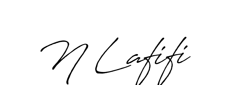 Create a beautiful signature design for name N Lafifi. With this signature (Antro_Vectra_Bolder) fonts, you can make a handwritten signature for free. N Lafifi signature style 7 images and pictures png