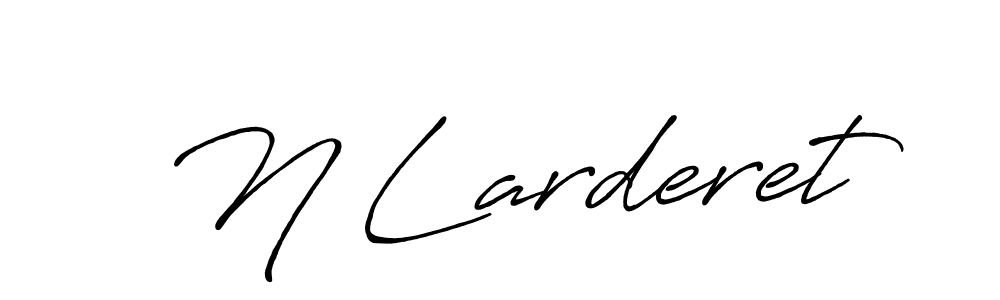 Make a beautiful signature design for name N Larderet. With this signature (Antro_Vectra_Bolder) style, you can create a handwritten signature for free. N Larderet signature style 7 images and pictures png
