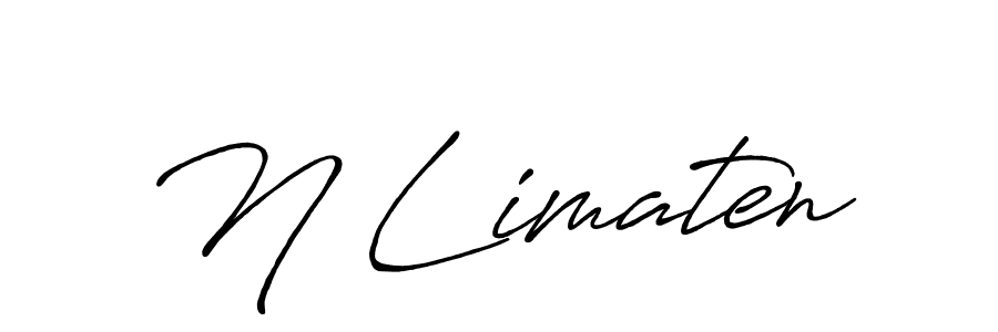 Design your own signature with our free online signature maker. With this signature software, you can create a handwritten (Antro_Vectra_Bolder) signature for name N Limaten. N Limaten signature style 7 images and pictures png