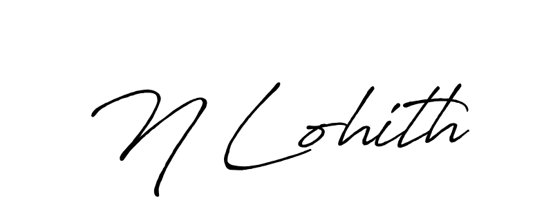 Use a signature maker to create a handwritten signature online. With this signature software, you can design (Antro_Vectra_Bolder) your own signature for name N Lohith. N Lohith signature style 7 images and pictures png