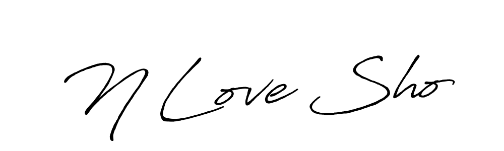 Also we have N Love Sho name is the best signature style. Create professional handwritten signature collection using Antro_Vectra_Bolder autograph style. N Love Sho signature style 7 images and pictures png