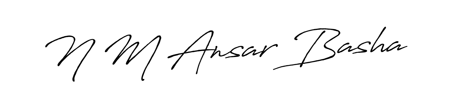 Design your own signature with our free online signature maker. With this signature software, you can create a handwritten (Antro_Vectra_Bolder) signature for name N M Ansar Basha. N M Ansar Basha signature style 7 images and pictures png