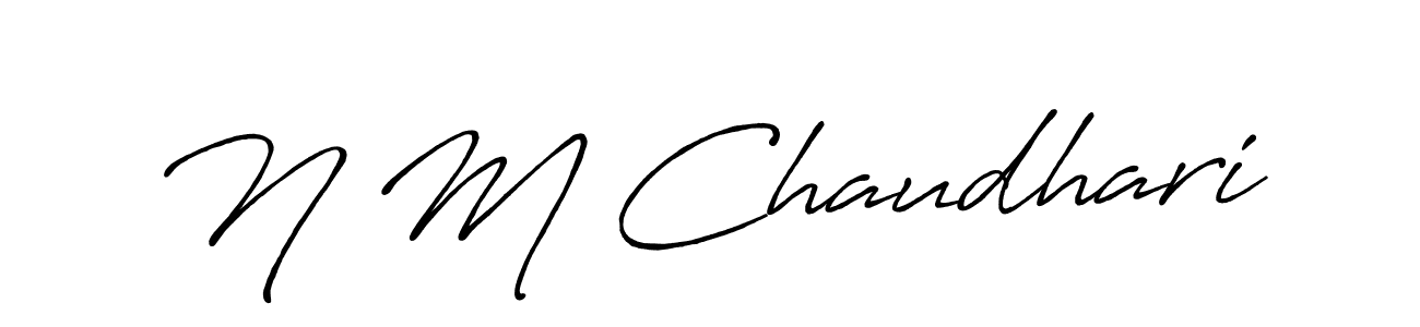This is the best signature style for the N M Chaudhari name. Also you like these signature font (Antro_Vectra_Bolder). Mix name signature. N M Chaudhari signature style 7 images and pictures png