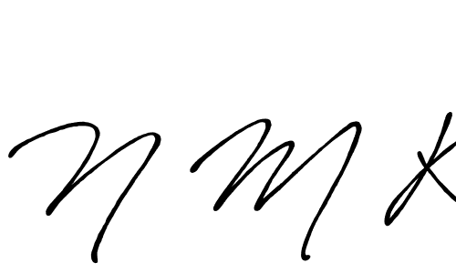Make a beautiful signature design for name N M K. Use this online signature maker to create a handwritten signature for free. N M K signature style 7 images and pictures png