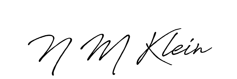 Make a beautiful signature design for name N M Klein. With this signature (Antro_Vectra_Bolder) style, you can create a handwritten signature for free. N M Klein signature style 7 images and pictures png