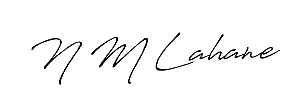 How to make N M Lahane signature? Antro_Vectra_Bolder is a professional autograph style. Create handwritten signature for N M Lahane name. N M Lahane signature style 7 images and pictures png