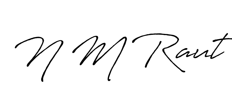 Antro_Vectra_Bolder is a professional signature style that is perfect for those who want to add a touch of class to their signature. It is also a great choice for those who want to make their signature more unique. Get N M Raut name to fancy signature for free. N M Raut signature style 7 images and pictures png